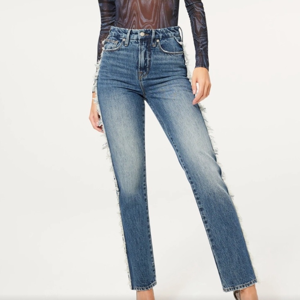 Good American side fray jeans size 6/28